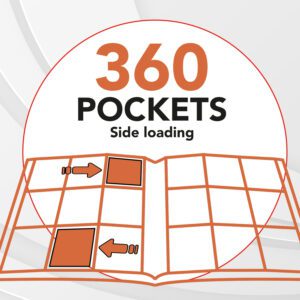 Zip Album Deluxe Bleu Turquoise - 360 Cartes