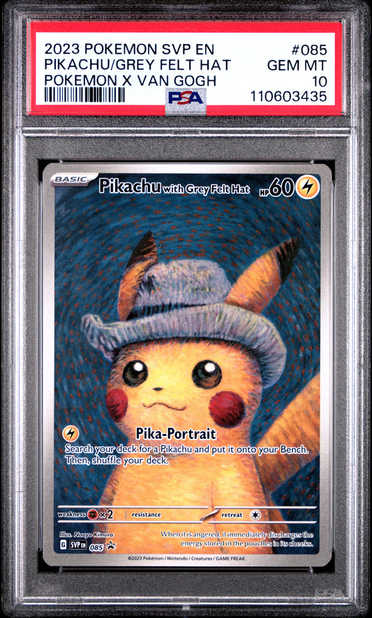 Pikachu Van Gogh 085 - PSA10