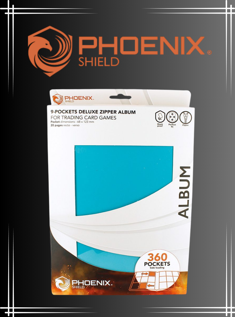 Zip Album Deluxe Bleu Turquoise - 360 Cartes