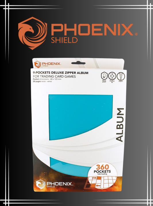 Zip Album Deluxe Bleu Turquoise - 360 Cartes