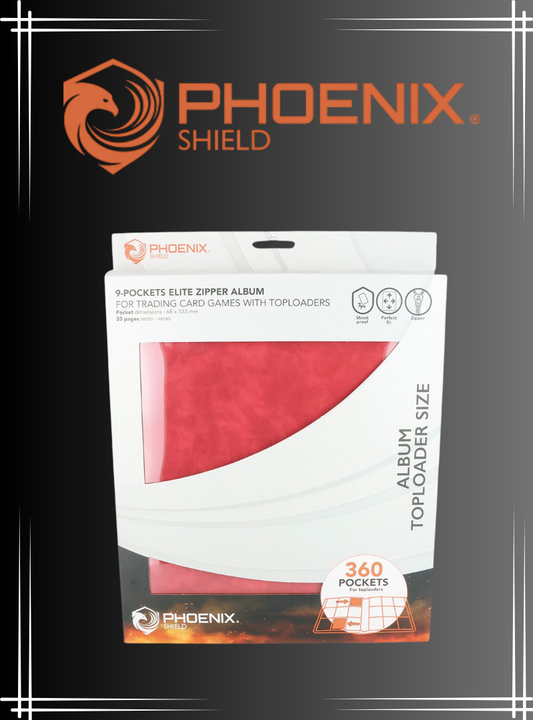 Zip Album Elite Toploader Rouge - 360 Cartes